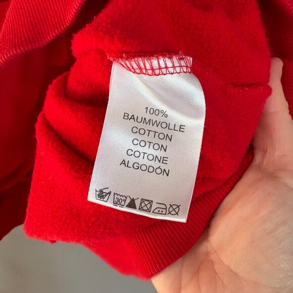 SPLASH ARTS Unisex XXL Red Swiss Hoodie Sweatshirt Comfort Travel 100% Cotton - Picture 4 of 7